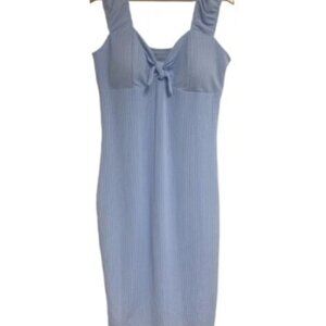 No Boundaries Junior Miss Light Blue Peasant Babydoll Ribbed Dress Size 2XL (19)